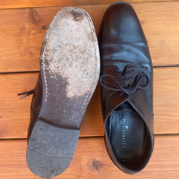 Black Florsheim Cap Toe Dress Shoes - Picture 5 of 6